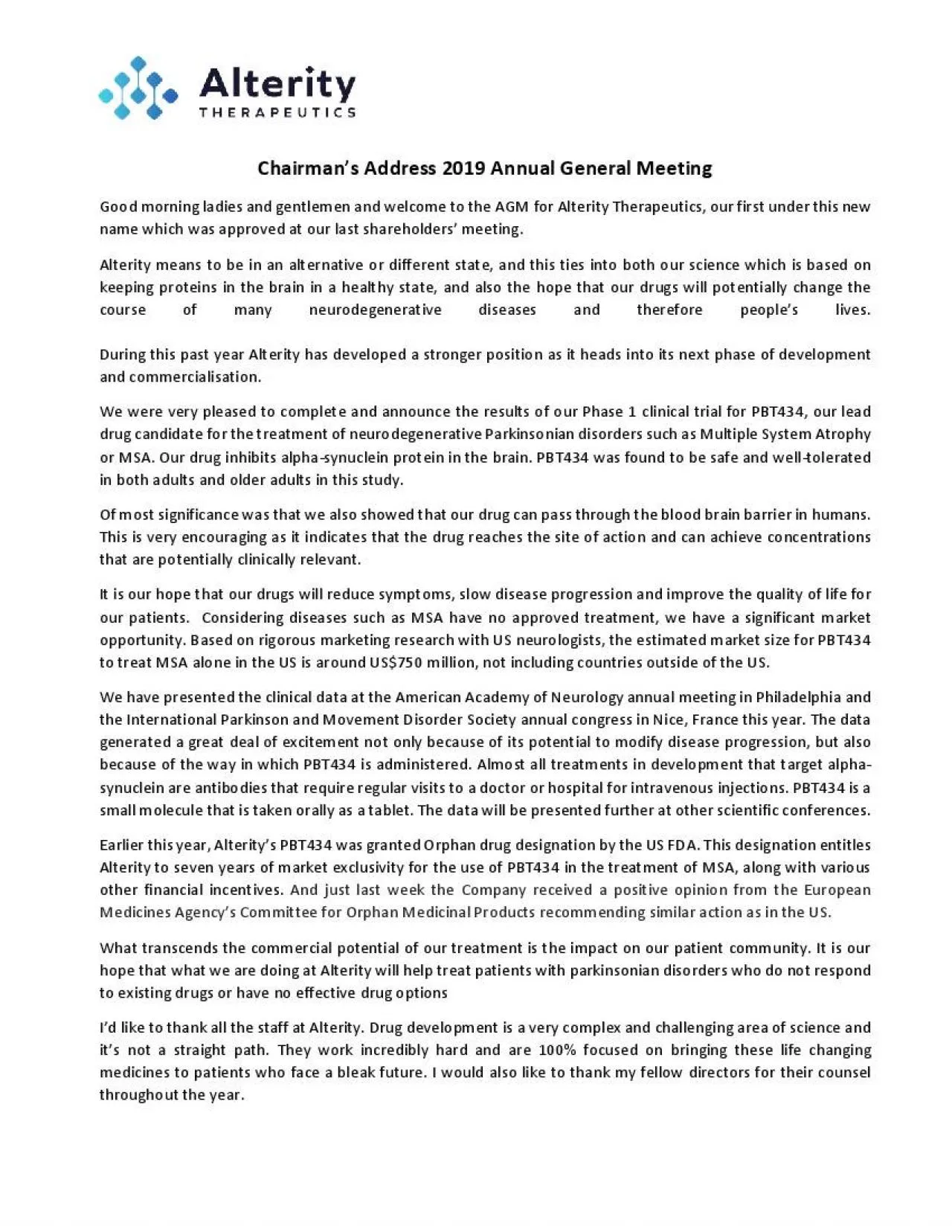 PDF-Chairman146s Address 2019 Annual General MeetingGood morning ladies an