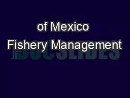 of Mexico Fishery Management