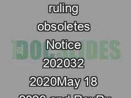 RevRul202This ruling obsoletes Notice 202032 2020May 18 2020 and RevRu