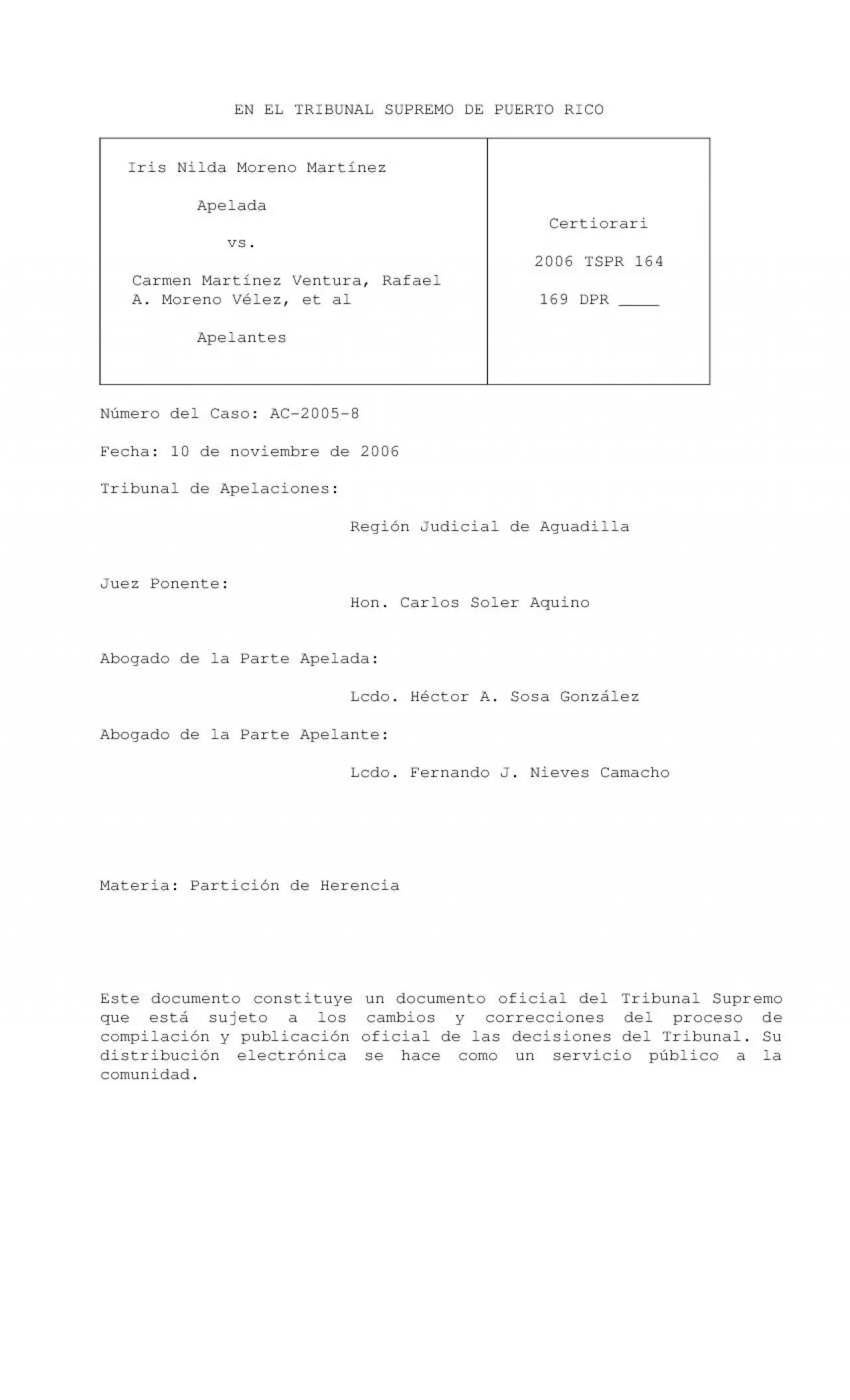 PDF-EN EL TRIBUNAL SUPREMO DE PUERTO RICO Iris Nilda Moreno Martnez