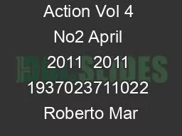 Theory in Action Vol 4 No2 April 2011  2011 1937023711022 Roberto Mar