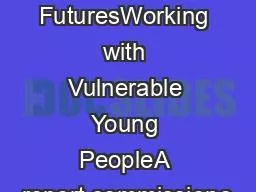 Bright FuturesWorking with Vulnerable Young PeopleA report commissione