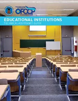 EDUCATIONAL INSTITUTIONSTECHNICAL ASSISTANCE GUIDE