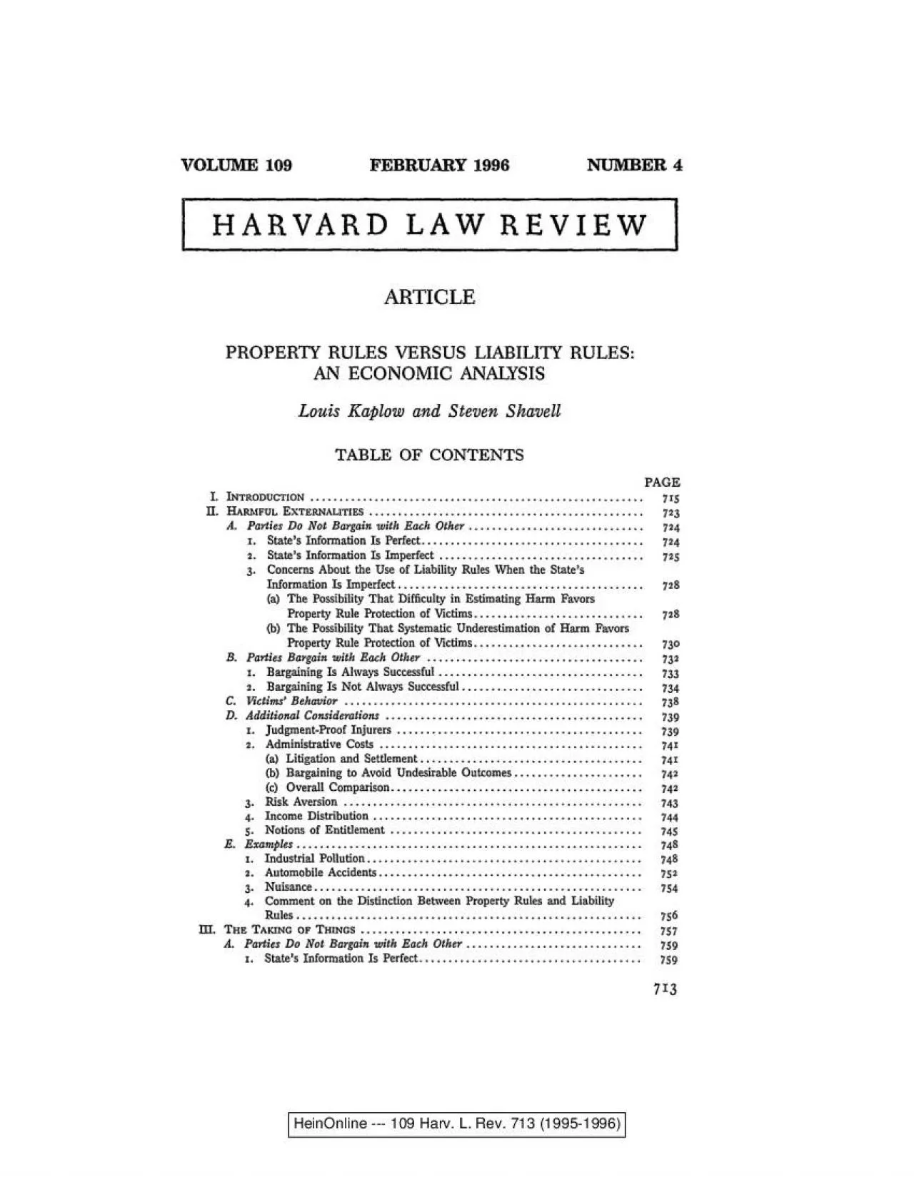 PDF-HeinOnline 109 Harv L Rev 713 19951996