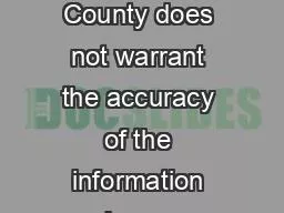 Craven County does not warrant the accuracy of the information shown o