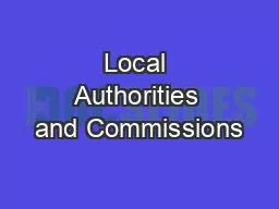 Local Authorities and Commissions