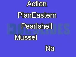 Species Action PlanEastern Pearlshell Mussel                        Na
