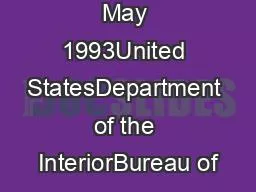 Form 94001a May 1993United StatesDepartment of the InteriorBureau of
