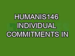 HUMANIS146 INDIVIDUAL COMMITMENTS IN