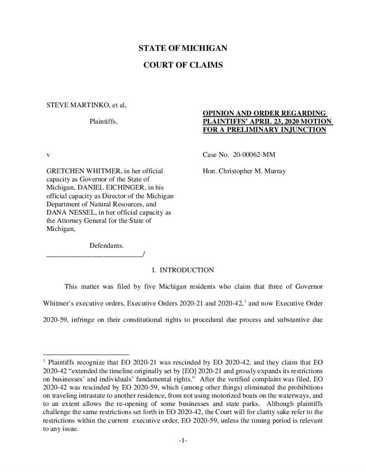 PDF-x0000x00001 xMCIxD 0 xMCIxD 0 STATE OF MICHIGANCOURT OF CLAIMS