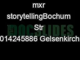mxr storytellingBochum Str 14014245886 Gelsenkirchen