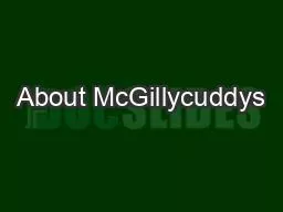 About McGillycuddys