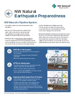 NW Natural Earthquake Preparedness