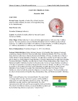 Formal Name Republic of India The official Sanskrit