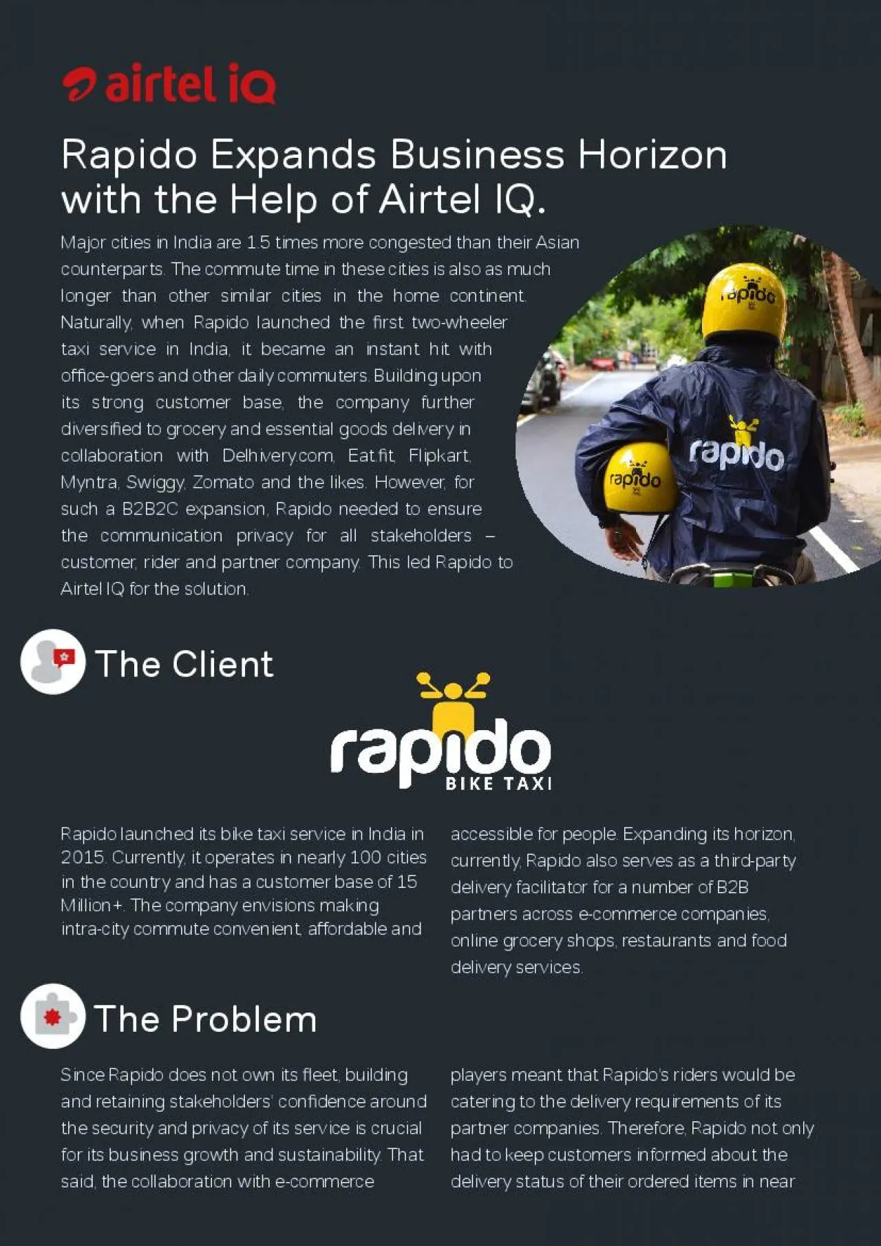 PDF-Rapido Expands Business Horizonwith the Help of Airtel IQMajor cities