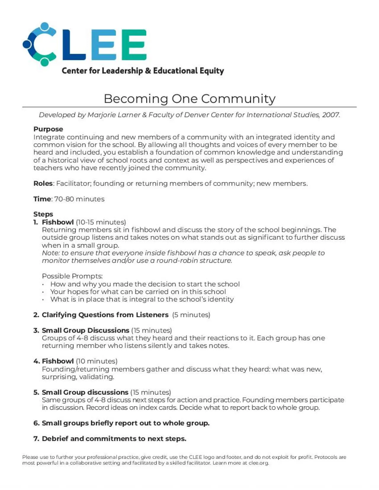 PDF-Becoming One Community