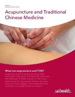 Acupuncture and Traditional