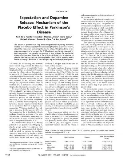 ExpectationandDopamineReleaseMechanismofthePlaceboEffectinParkinsonsld