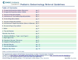 x0000x0000 Pediatric EndocrinologyReferral Guidelines