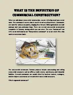 What is the definition of commercial construction?