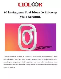 10 Instagram Post Ideas to Spice up Your Account.