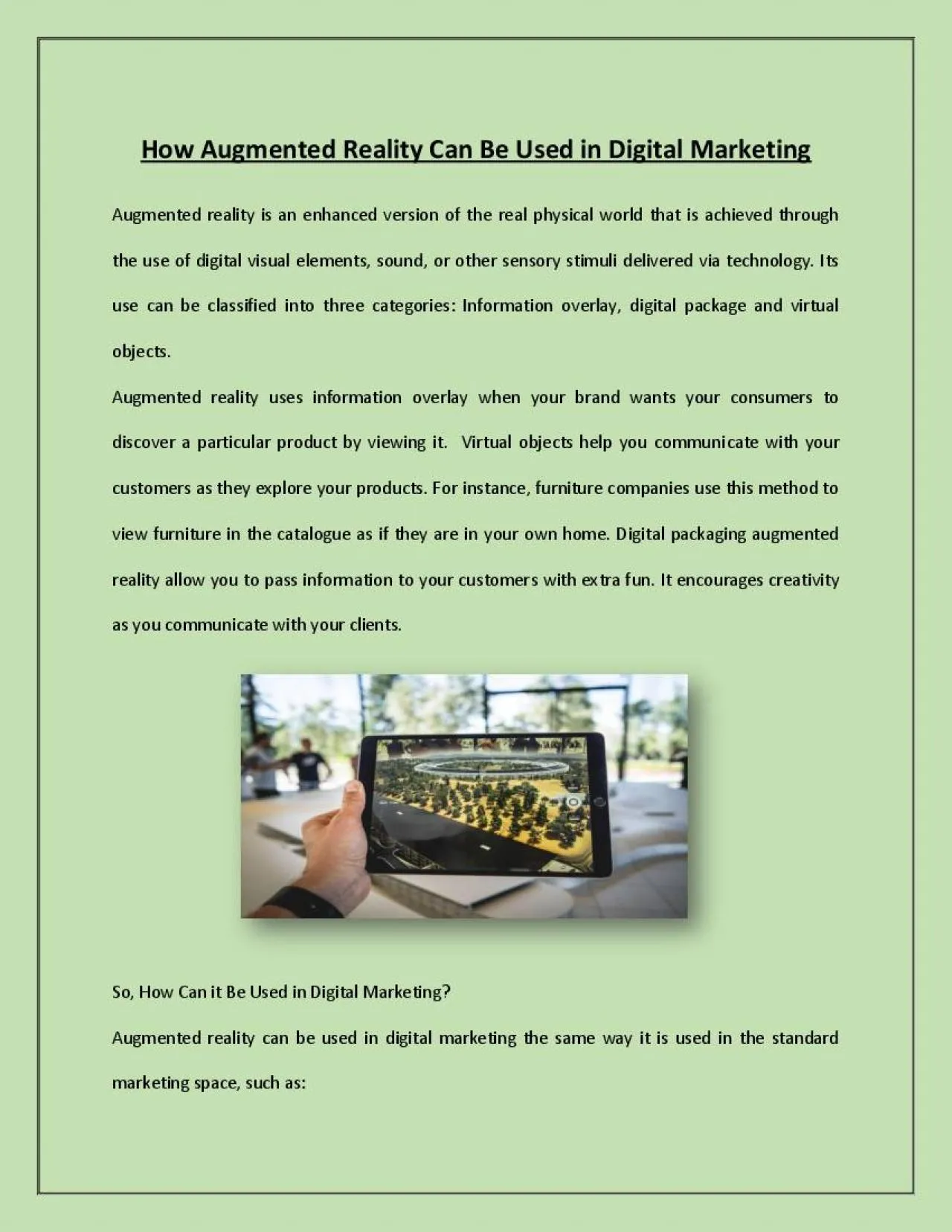 PDF-How Augmented Reality Can Be Used in Digital Marketing