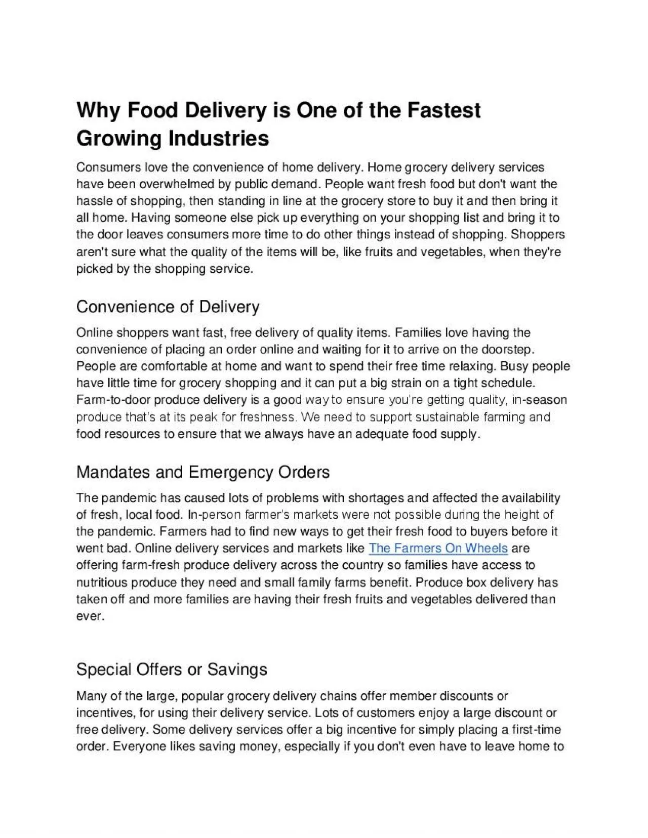 PDF-Why Food Delivery is One of the Fastest Growing Industries