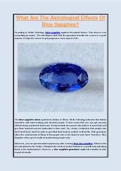 What Are The Astrological Effects Of Blue Sapphire?