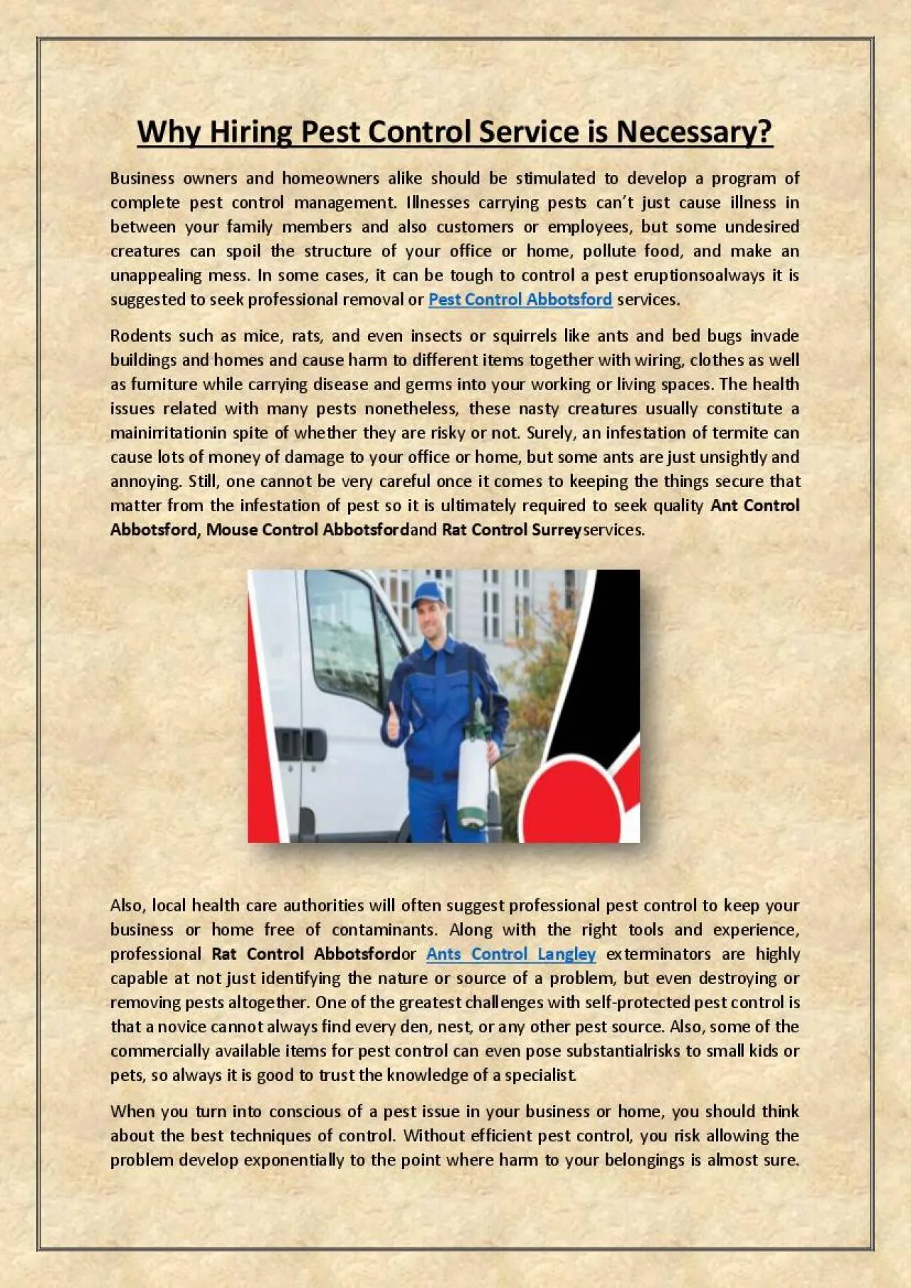 PDF-Why Hiring Pest Control Service is Necessary?