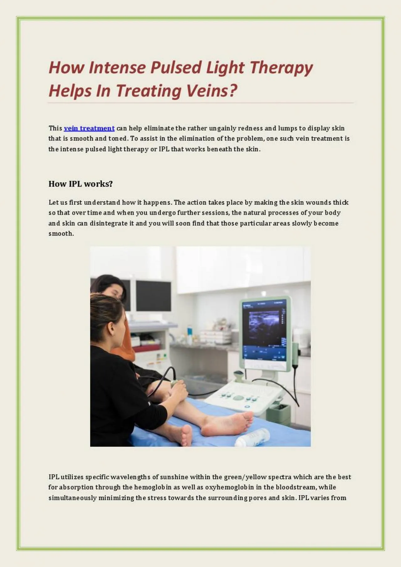 PDF-How Intense Pulsed Light Therapy Helps In Treating Veins?