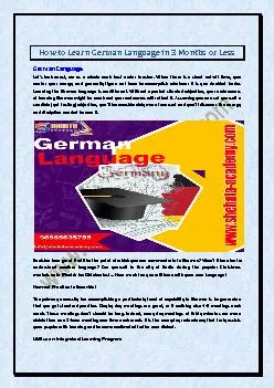 How to Learn German Language in 3 Months or Less