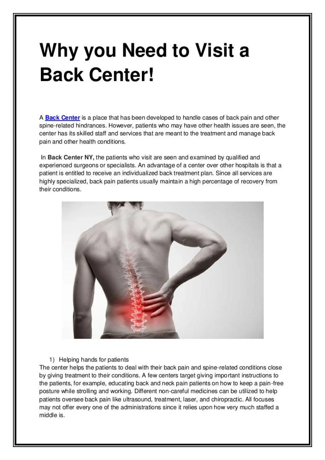 PDF-Why you Need to Visit a Back Center!