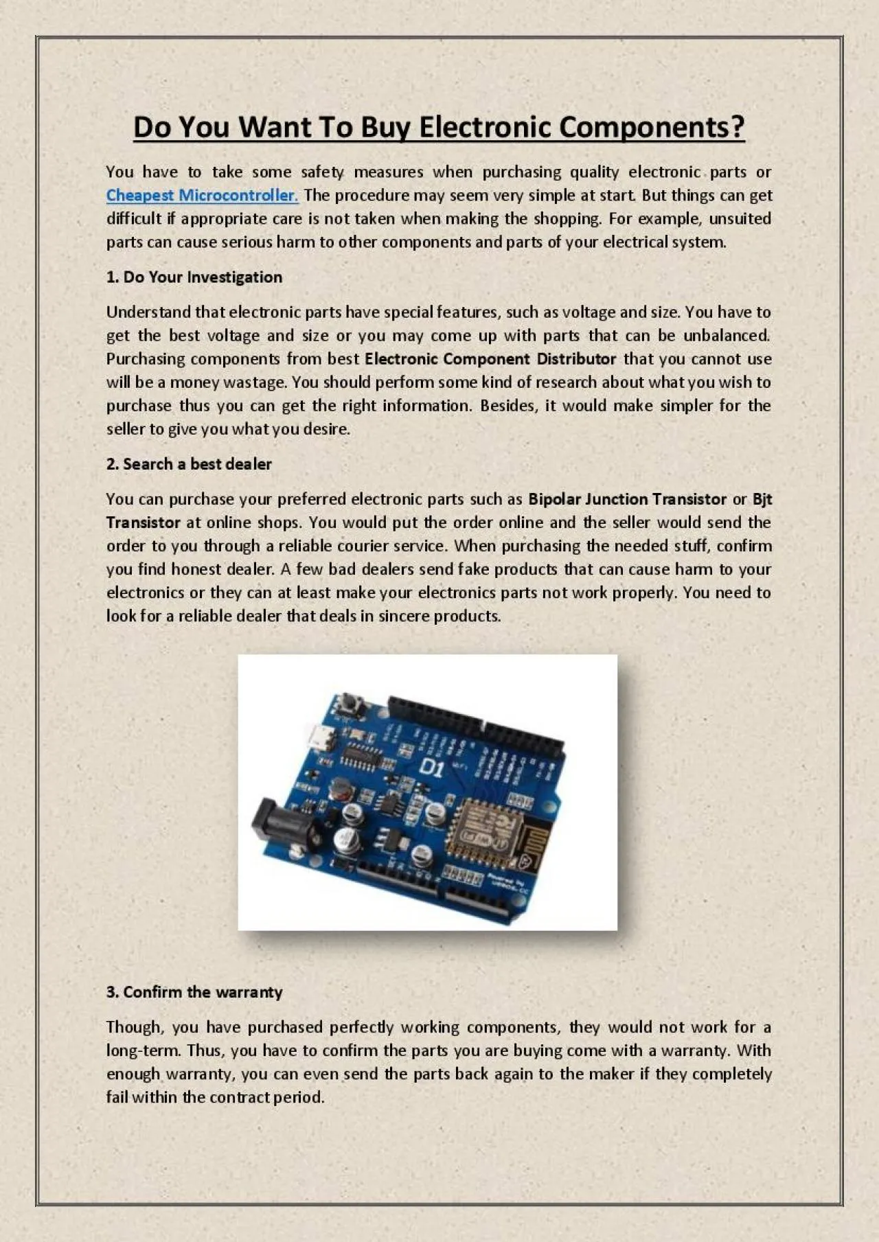 PDF-Do You Want To Buy Electronic Components?