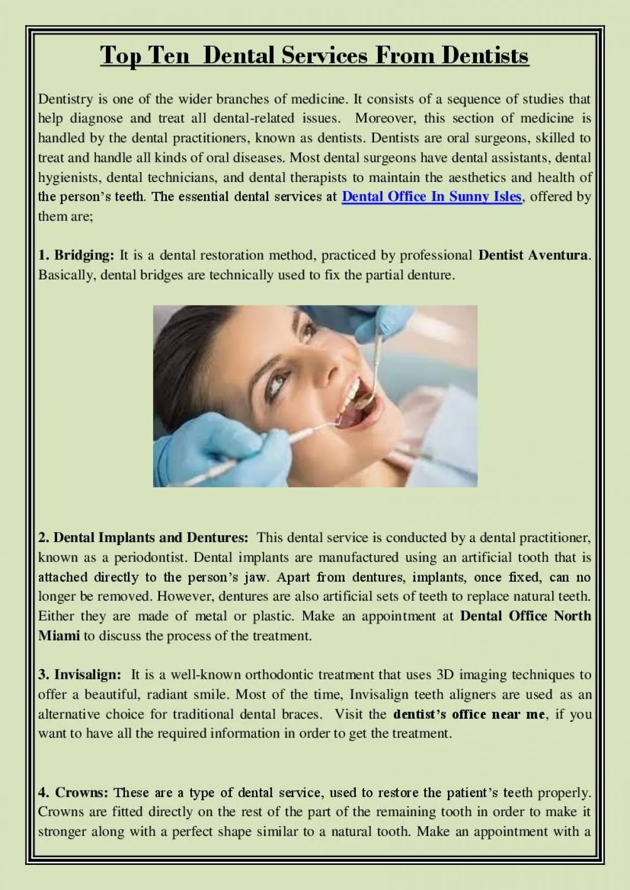 PDF-Top Ten Dental Services From Dentists