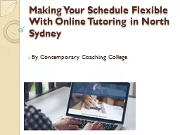 Making Your Schedule Flexible With Online Tutoring in North Sydney