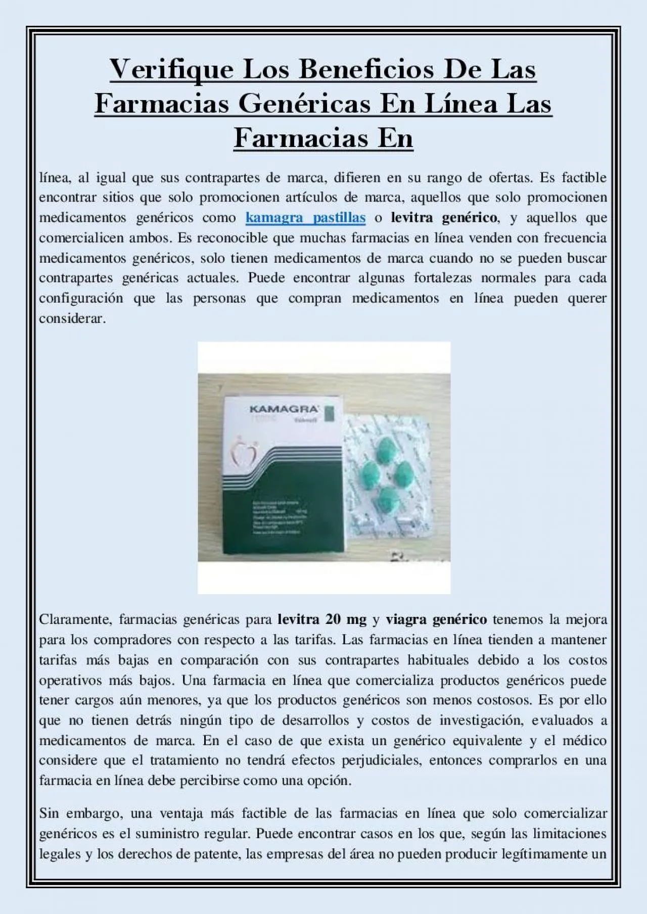 PDF-Verifique los beneficios de las farmacias genéricas en línea Las farmacias en