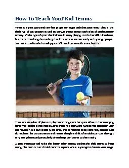 How To Teach Your Kid Tennis