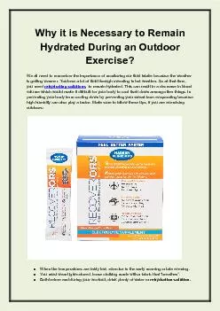 Why it is Necessary to Remain Hydrated During an Outdoor Exercise