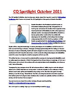 CQ Spotlight: October 2021