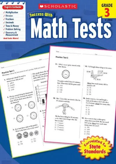 [READ] -  Scholastic Success with Math Tests, Grade 3 (Scholastic Success with Workbooks: Tests Math)