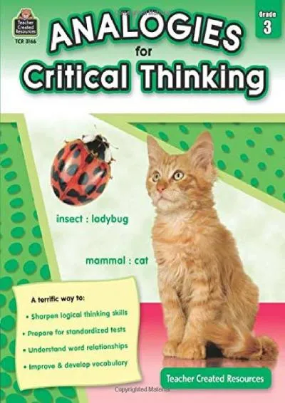 [EBOOK] -  Analogies for Critical Thinking, Grade 3 from Teacher Created Resources