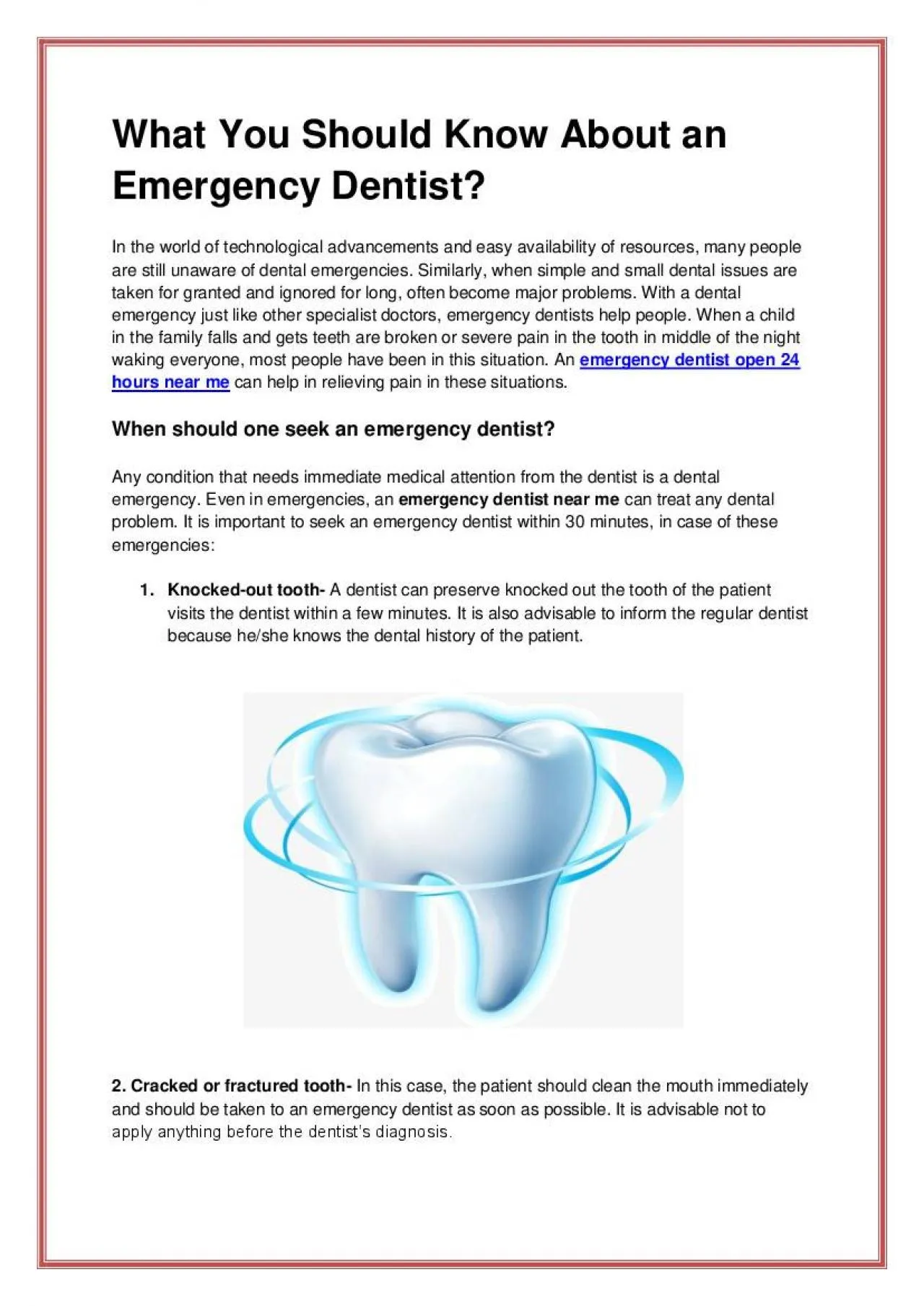 PDF-What You Should Know About an Emergency Dentist