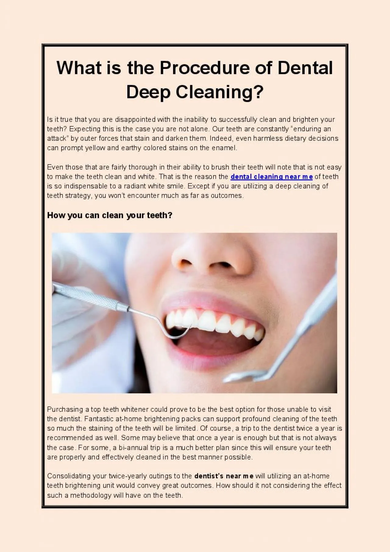 PDF-What is the Procedure of Dental Deep Cleaning