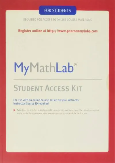 [READ] -  MyMathLab: Student Access Kit