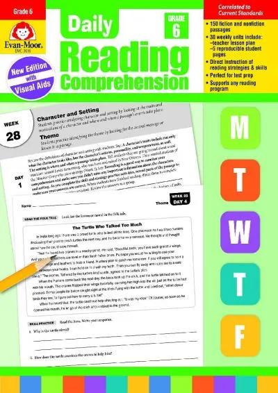 [EBOOK] -  Evan-Moor Daily Reading Comprehension, Grade 6 Teaching Supplement - Homeschooling & Classroom Resource Workbook