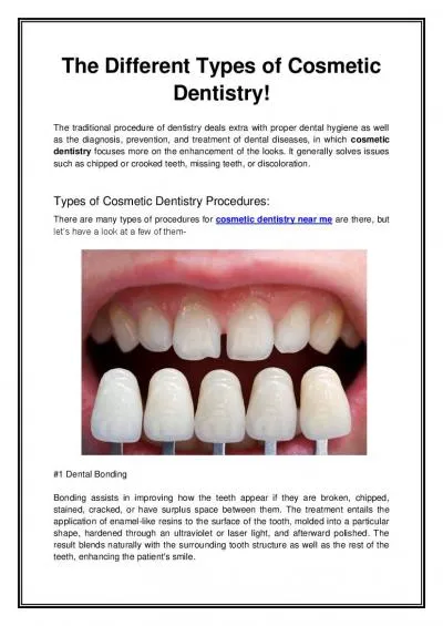 The Different Types of Cosmetic Dentistry