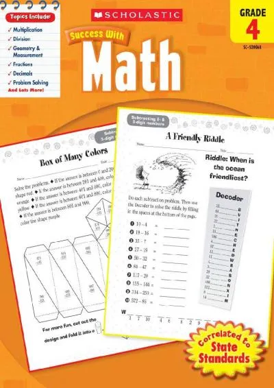 [EPUB] -  Scholastic Success with Math, Grade 4