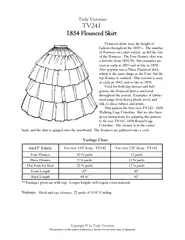 Flounced skirts were the height offashion throughout the 1850