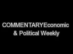 COMMENTARYEconomic & Political Weekly