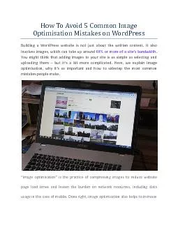 How To Avoid 5 Common Image Optimisation Mistakes on WordPress
